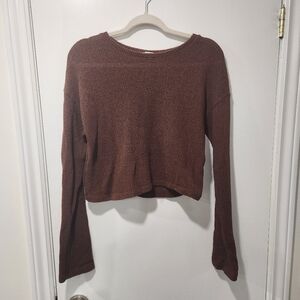 Zara Rust Brown Knit Long Sleeve